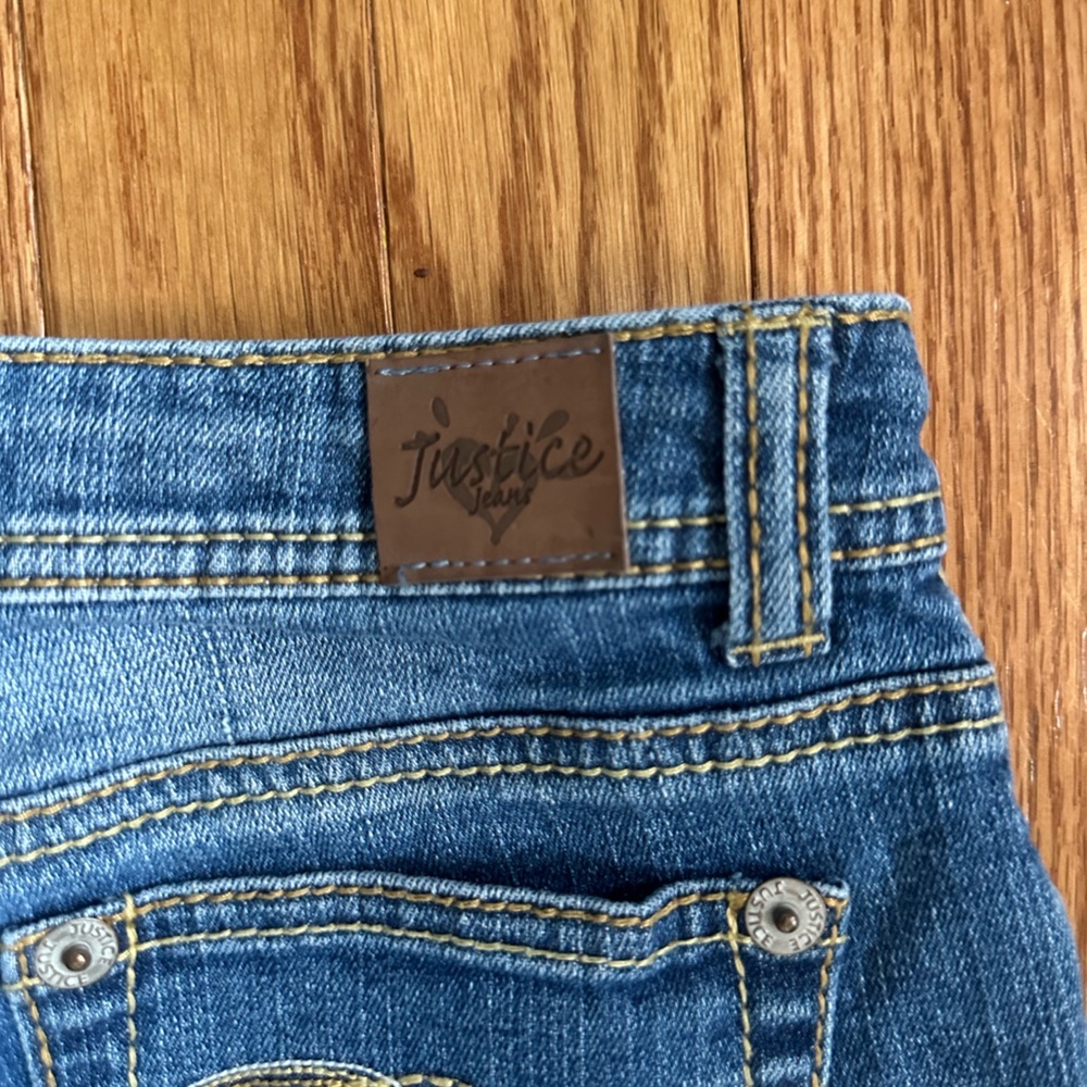 Justice Blue Denim Shorts Girls size 14 - Picture 5 of 5